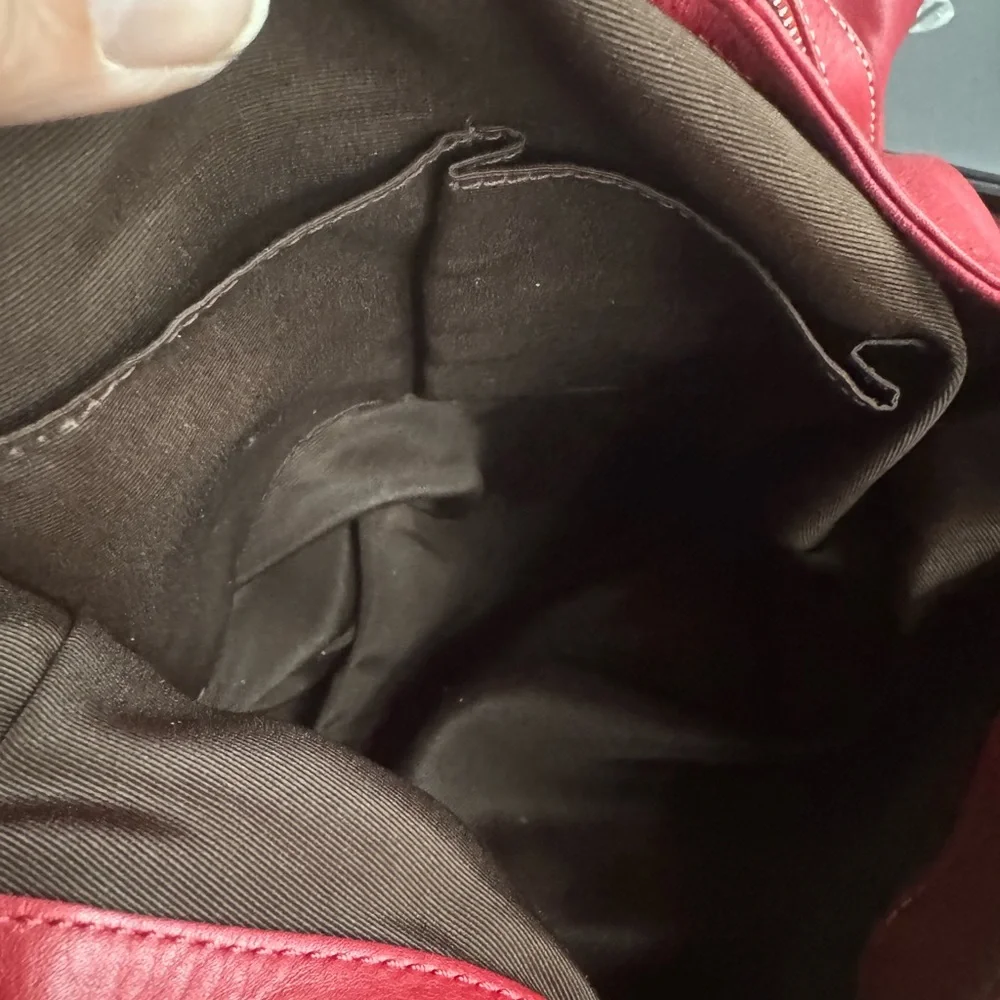 Y2K‎ Coach F15075 Medium Red Leather Hobo Shoulder Bag
